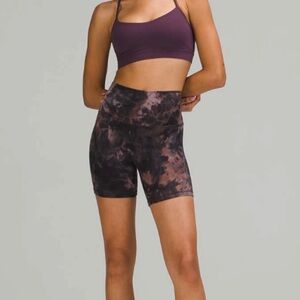 Lululemon Diamond Dye Graphit Gray Peach Pastel Align High-Rise Shorts 6